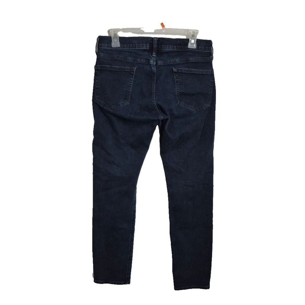 J Crew 484 Stretch Jeans Mens‎ 30x30 Blue Dark Wash Tapered Leg Grunge Outdoor